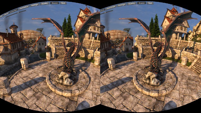 Heaven benchamrk in Oculus Rift mode Heaven benchamrk in Oculus Rift mode