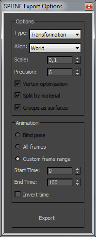 Export into a spline from 3ds Max